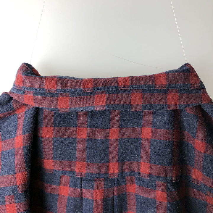 Patagonia Organic Cotton Long-Sleeve Flannel Check Shirt (Men's Size L) Organic cotton red type Vintage Second Hand