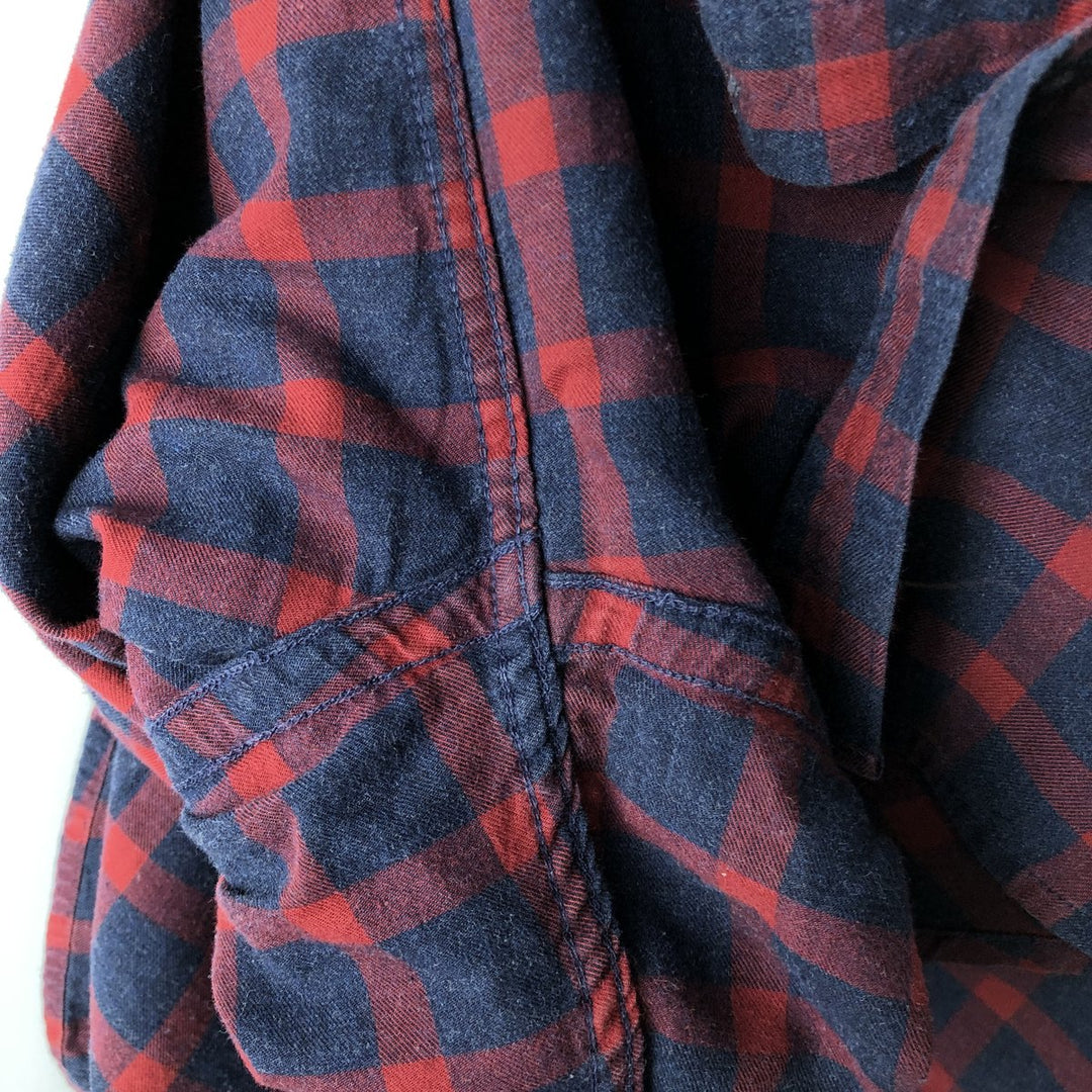 Patagonia Organic Cotton Long-Sleeve Flannel Check Shirt (Men's Size L) Organic cotton red type Vintage Second Hand
