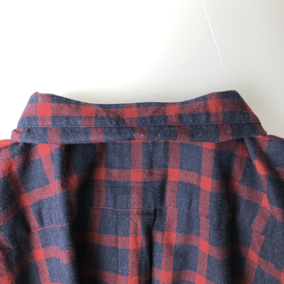 Patagonia ORGANIC COTTON 53837FA17 Long-Sleeve Flannel Check Shirt, Men's Size L (approx.) Organic cotton red type Vintage Second Hand