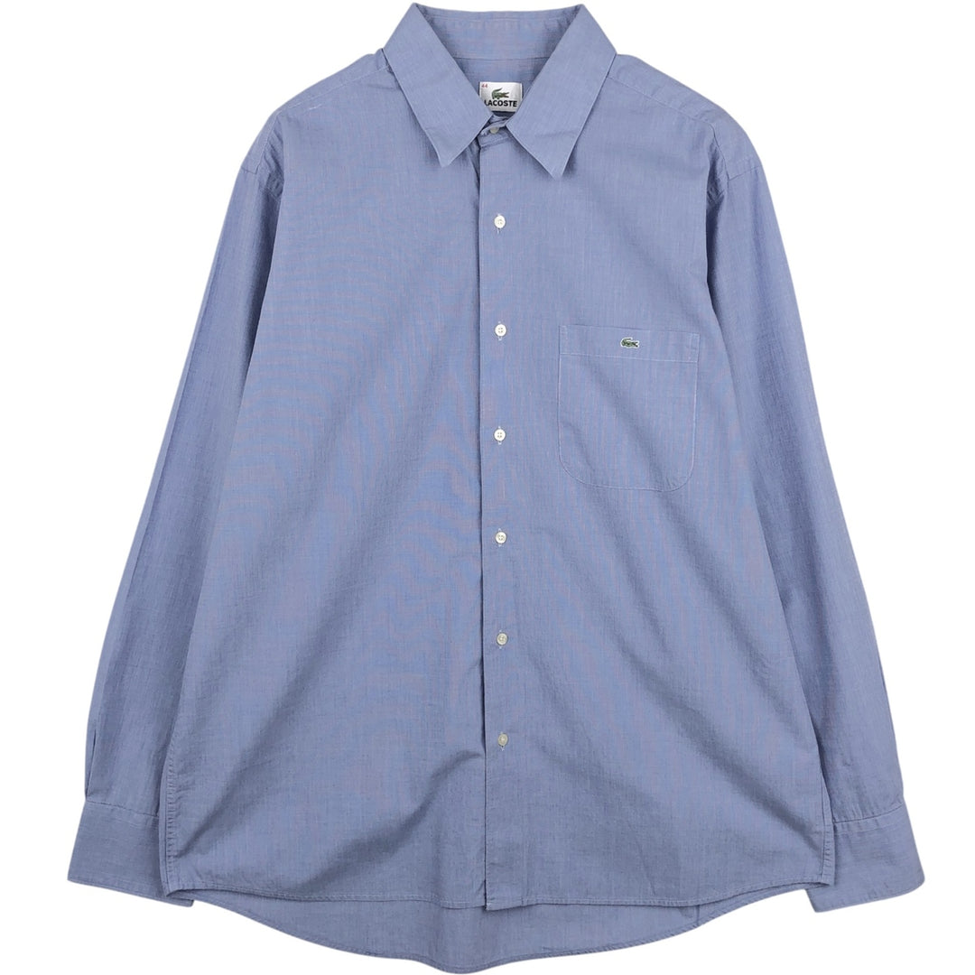 2000s- Lacoste long-sleeved cotton shirt, men's size L (approx.) cotton blue type Vintage Second Hand