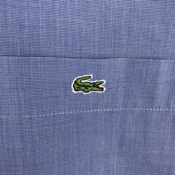 2000s- Lacoste long-sleeved cotton shirt, men's size L (approx.) cotton blue type Vintage Second Hand