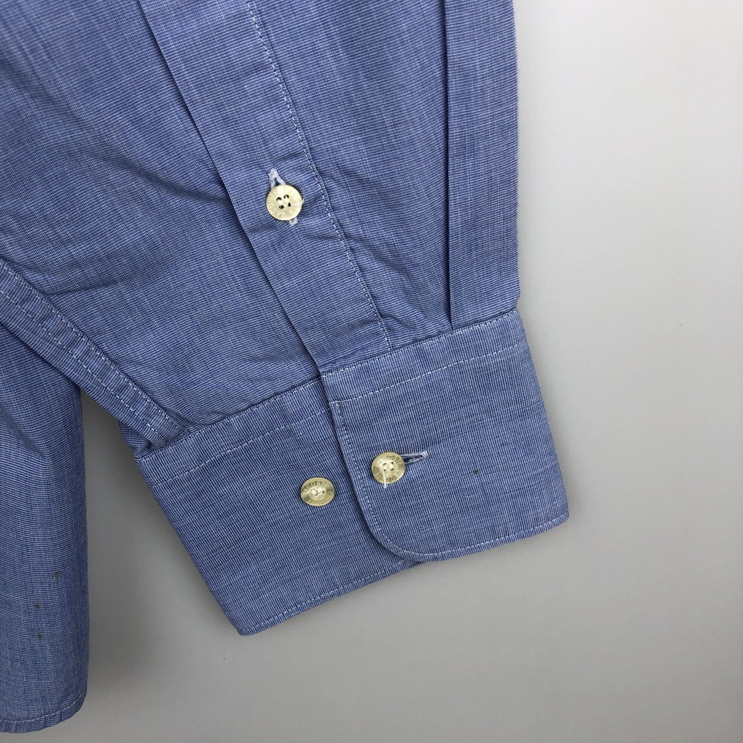 2000s- Lacoste long-sleeved cotton shirt, men's size L (approx.) cotton blue type Vintage Second Hand