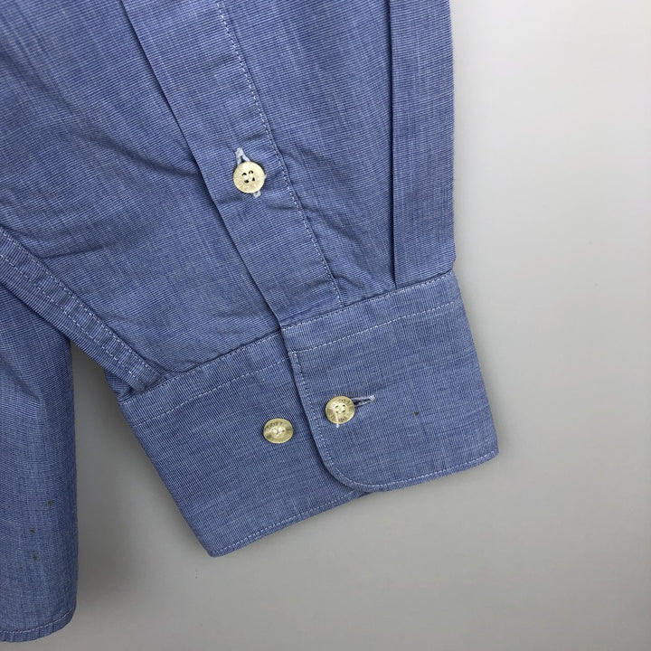 2000s- Lacoste long-sleeved cotton shirt, men's size L (approx.) cotton blue type Vintage Second Hand
