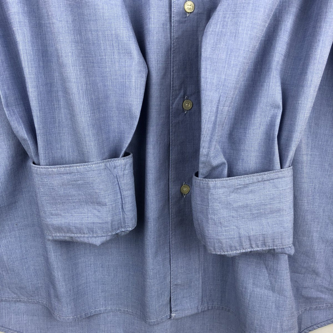 2000s- Lacoste long-sleeved cotton shirt, men's size L (approx.) cotton blue type Vintage Second Hand
