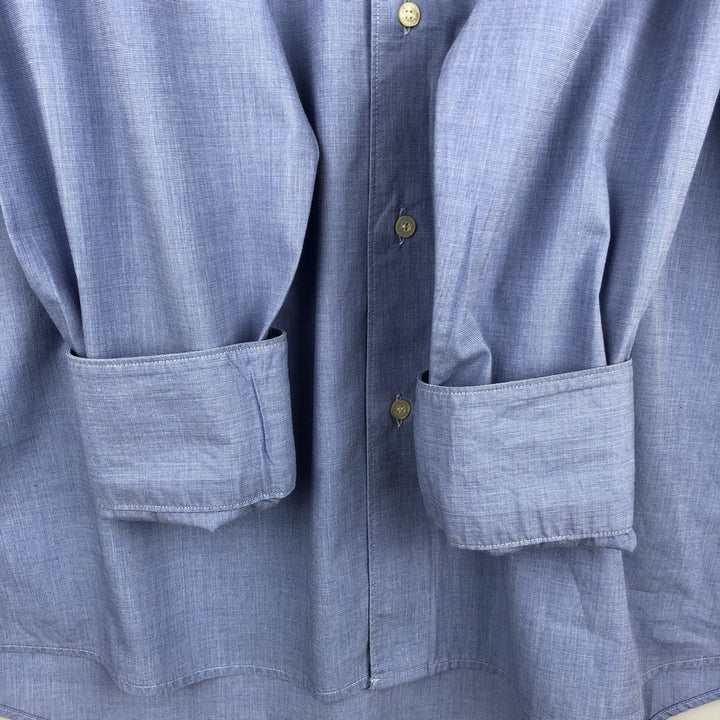 2000s- Lacoste long-sleeved cotton shirt, men's size L (approx.) cotton blue type Vintage Second Hand
