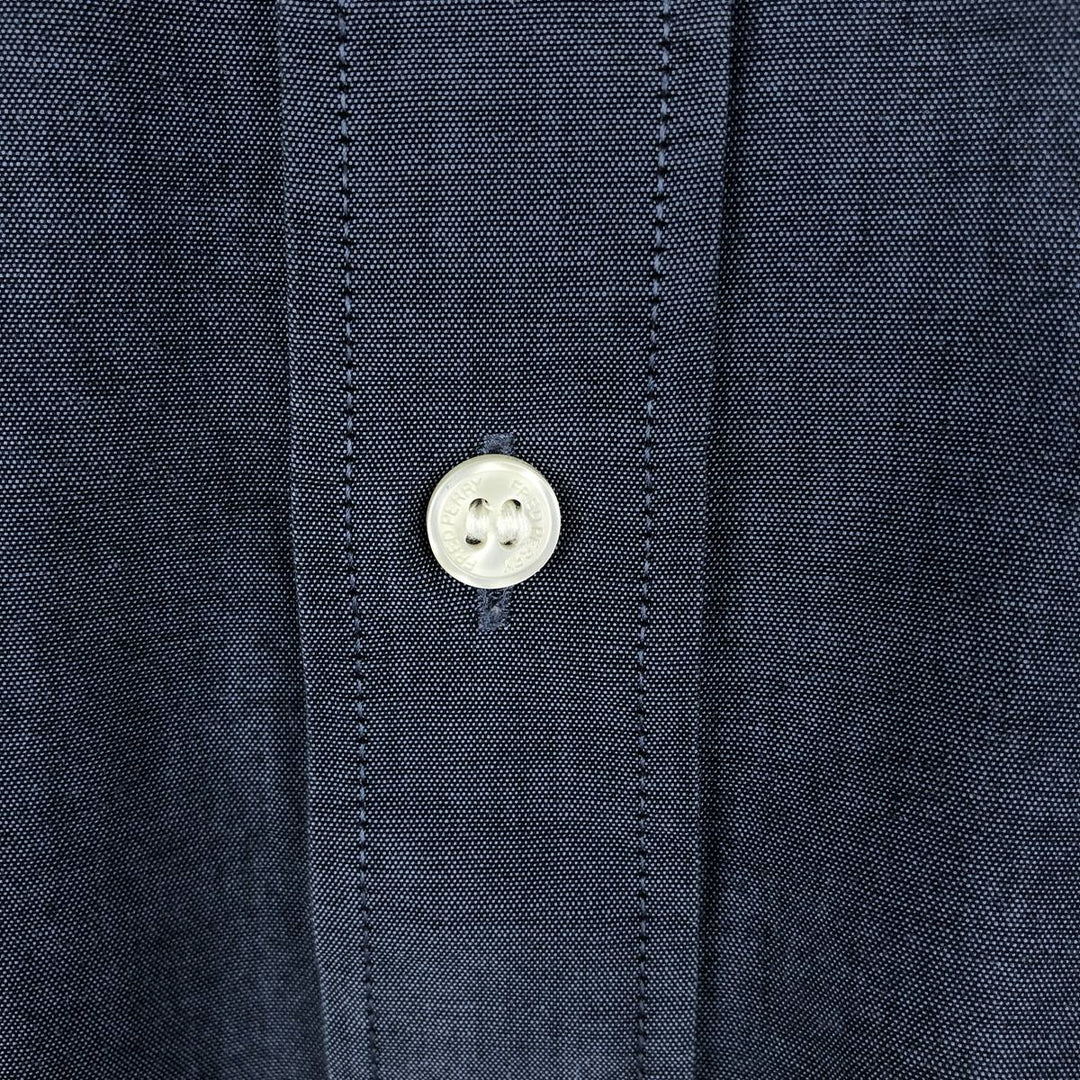 Fred Perry long-sleeved button-down shirt, men's size L (approx.) cotton navy blue type Vintage Second Hand