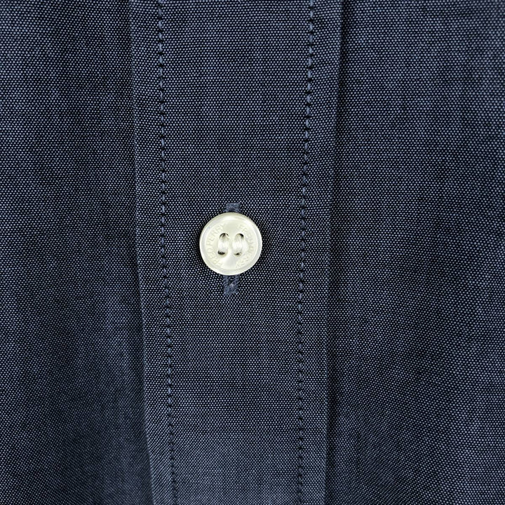 Fred Perry long-sleeved button-down shirt, men's size L (approx.) cotton navy blue type Vintage Second Hand