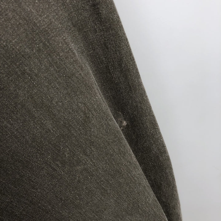 70s-80'S LL Bean Long-Sleeve Cotton Shirt, Made in USA, Men's Size L (Equivalent), Vintage cotton Khaki type brown Vintage Second Hand
