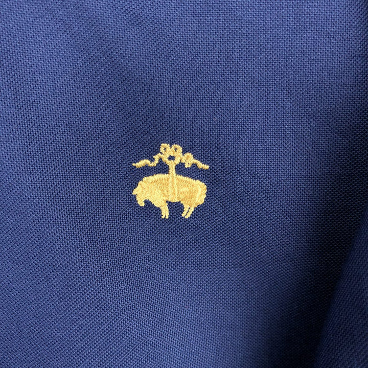 Brooks Brothers 1818 REGENT Long Sleeve Button Down Shirt, Men's Size L Supima Cotton navy blue type Vintage Second Hand