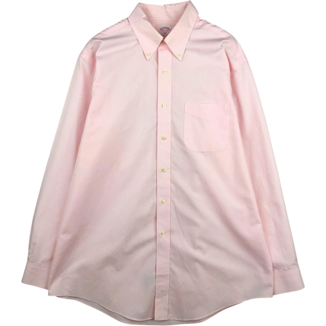 Brooks Brothers 346 Regular Fit Long-Sleeve Button-Down Shirt (Men's Size L) cotton pink type Vintage Second Hand