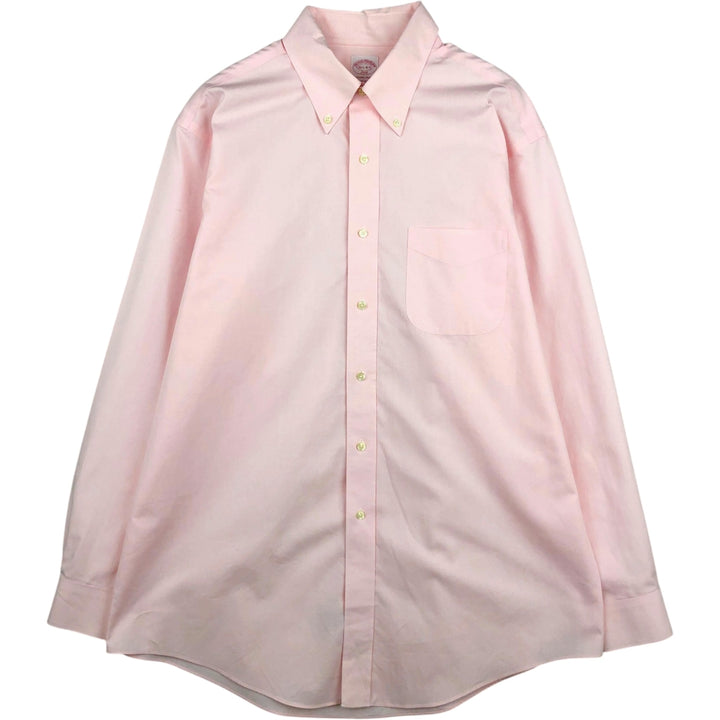 Brooks Brothers 346 Regular Fit Long-Sleeve Button-Down Shirt (Men's Size L) cotton pink type Vintage Second Hand