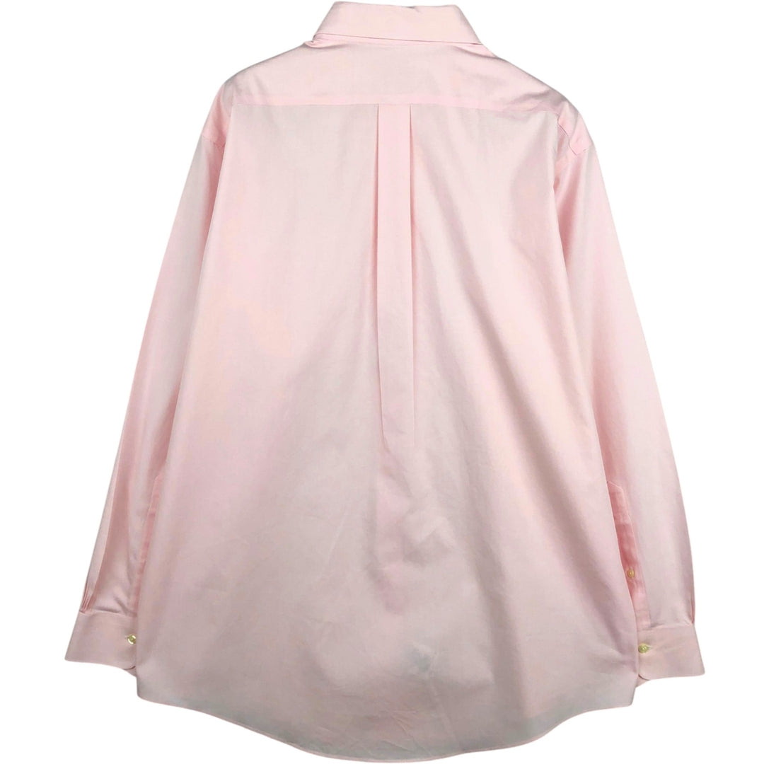 Brooks Brothers 346 Regular Fit Long-Sleeve Button-Down Shirt (Men's Size L) cotton pink type Vintage Second Hand