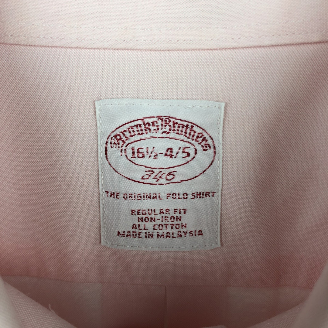 Brooks Brothers 346 Regular Fit Long-Sleeve Button-Down Shirt (Men's Size L) cotton pink type Vintage Second Hand