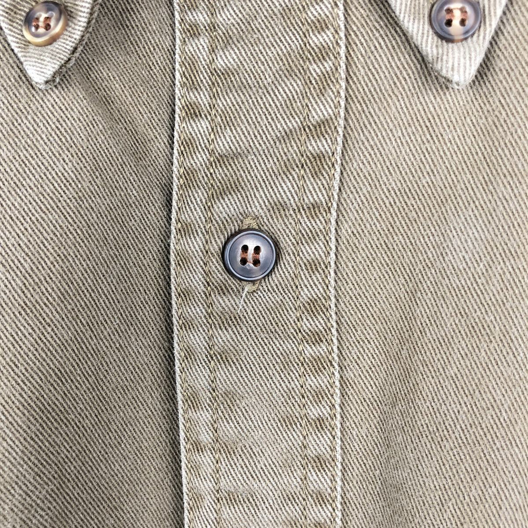 90'S GAP (Old GAP) Long-Sleeve Button-Down Shirt, Men's Size S (Equivalent), Vintage cotton brown type Vintage Second Hand