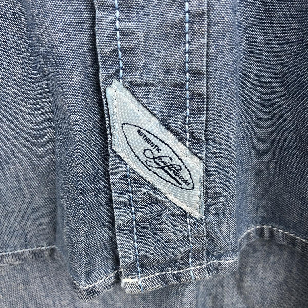 Levi's long-sleeved cotton shirt, men's size M (approx.) cotton blue type Vintage Second Hand