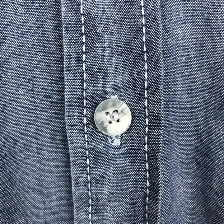 Levi's long-sleeved cotton shirt, men's size M (approx.) cotton blue type Vintage Second Hand