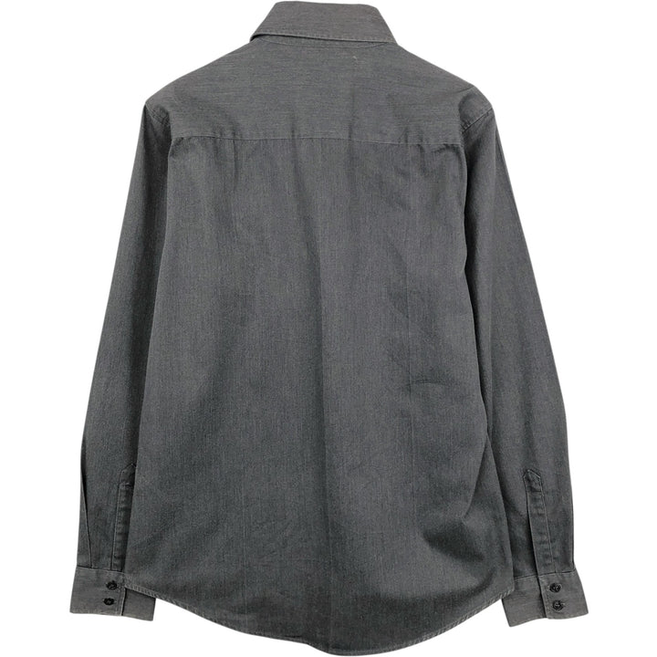 Levi's STA-PREST Long-Sleeve Cotton Shirt, Men's Size L (approx.) cotton black type Vintage Second Hand