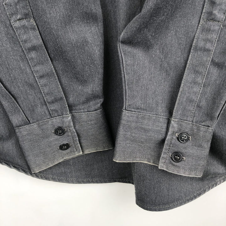 Levi's STA-PREST Long-Sleeve Cotton Shirt, Men's Size L (approx.) cotton black type Vintage Second Hand