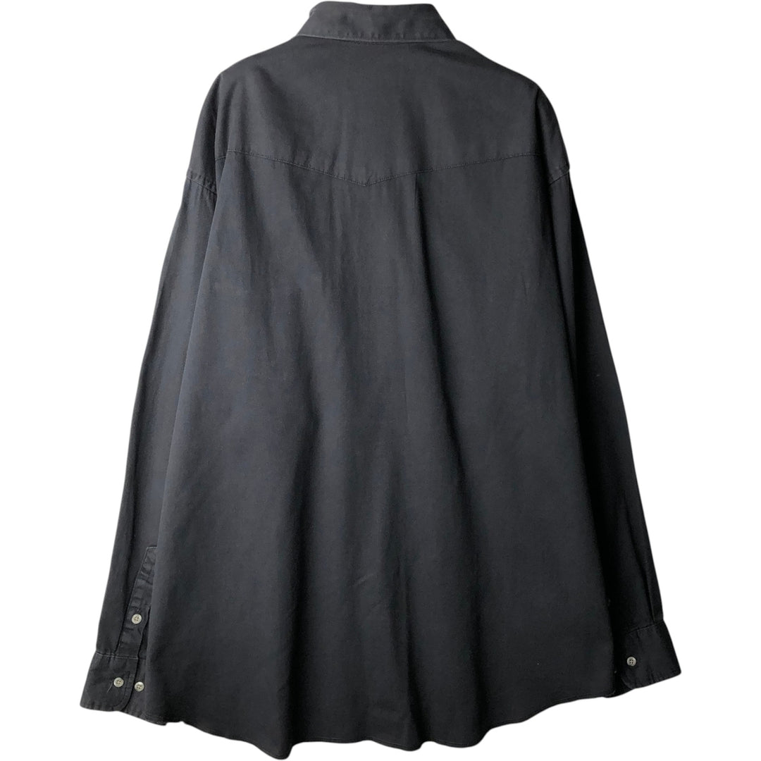 90'S Wrangler Button-Down Long-Sleeve Western Shirt, Men's Size XL (Vintage) unclear black type Vintage Second Hand