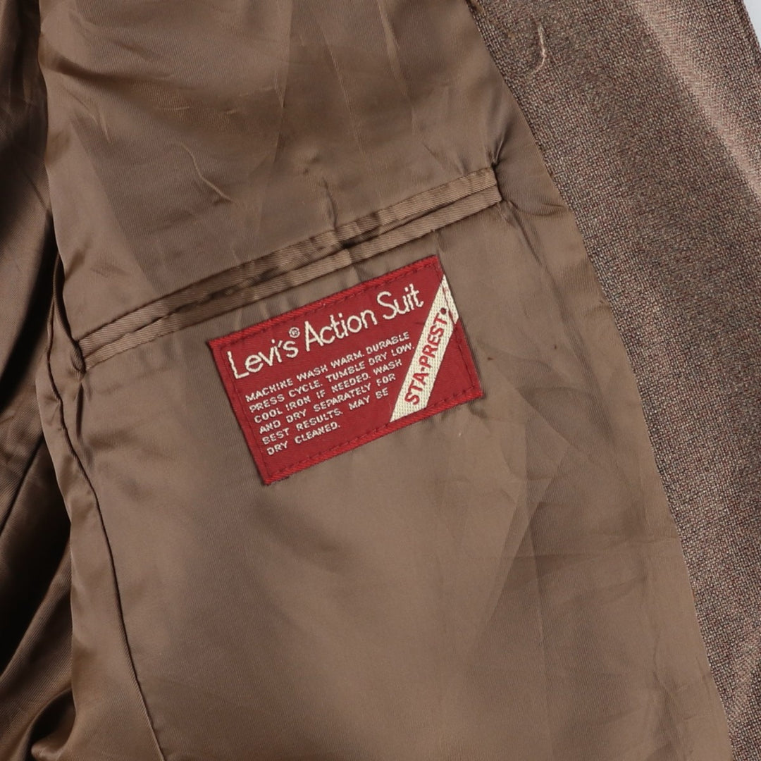 Levi's ACTION SUIT STA-PREST blazer/tailored jacket, size 40R (equivalent to men's M). unclear brown type Vintage Second Hand