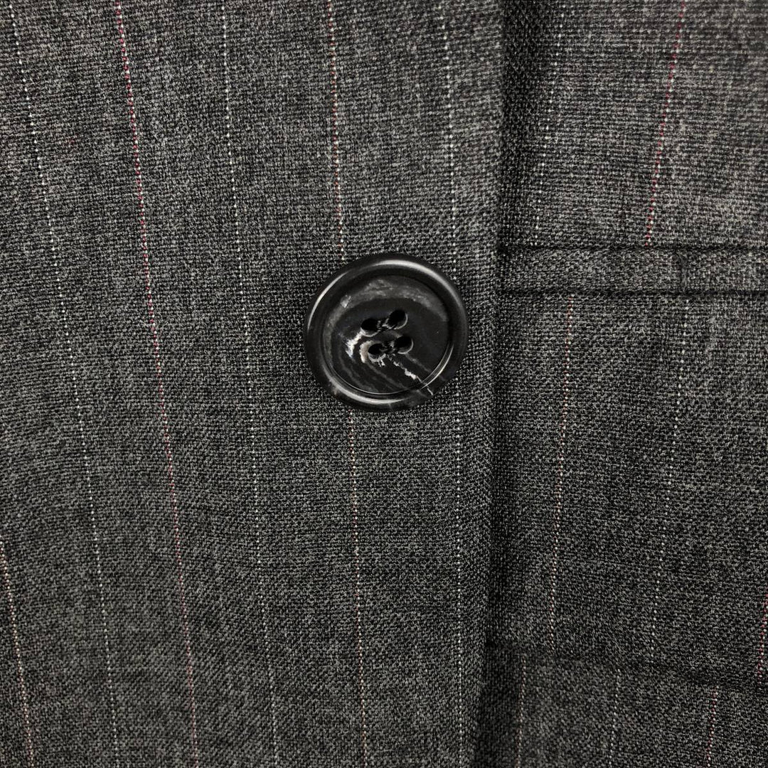 Botany Stripe Pattern Tailored Jacket, Made in USA, Men's Size L (approx.) unclear gray type Vintage Second Hand