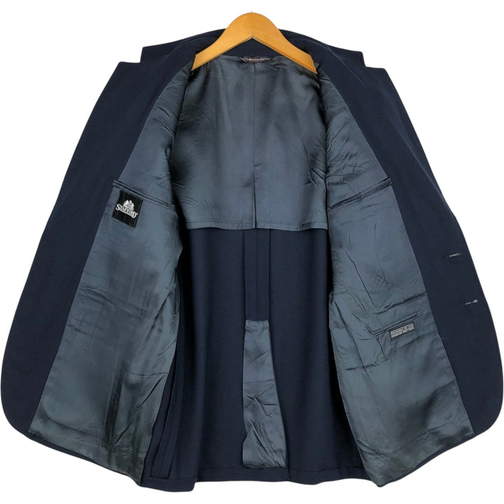 Stafford Navy Blazer Tailored Jacket, Made in USA, Men's Size M (approx.) unclear navy blue type Vintage Second Hand