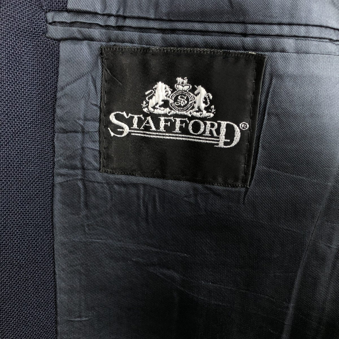 Stafford Navy Blazer Tailored Jacket, Made in USA, Men's Size M (approx.) unclear navy blue type Vintage Second Hand