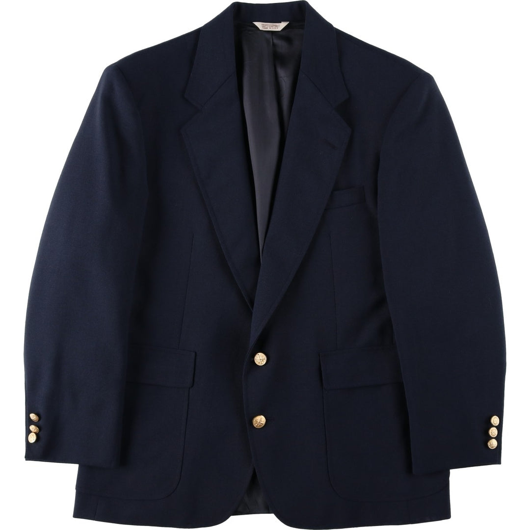 OAKMONT Navy Blazer Tailored Jacket, Made in USA, Men's Size L (approx.) unclear navy blue type Vintage Second Hand
