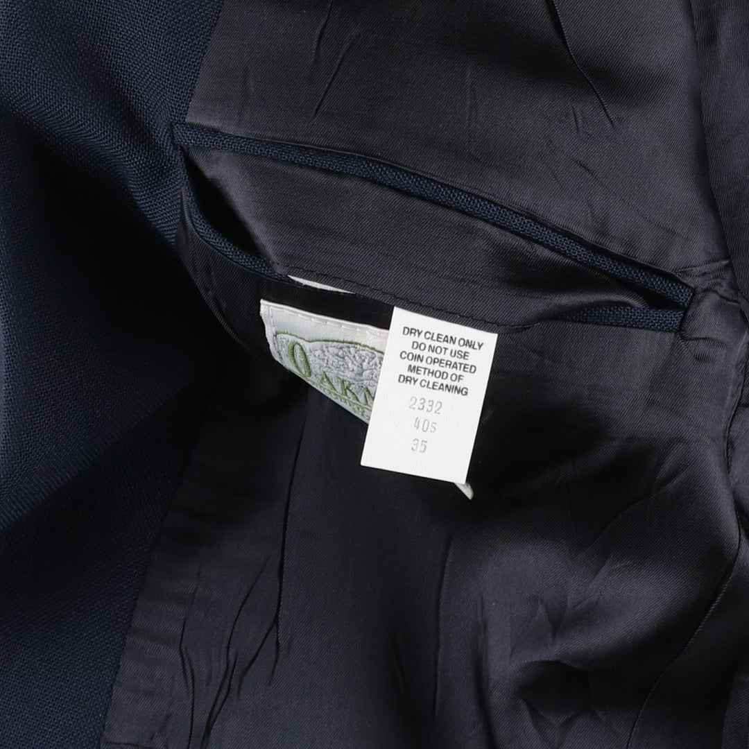 OAKMONT Navy Blazer Tailored Jacket, Made in USA, Men's Size L (approx.) unclear navy blue type Vintage Second Hand