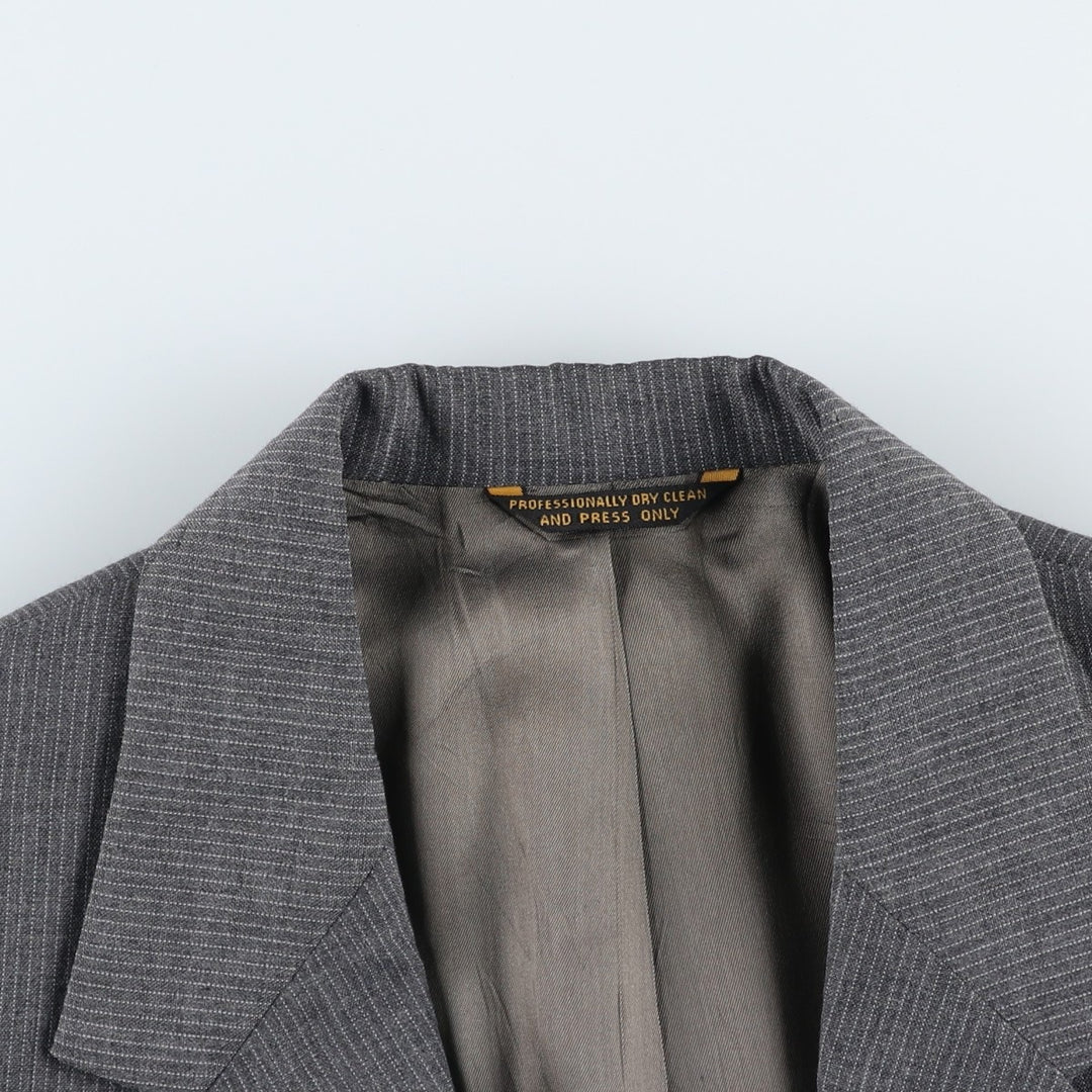 Palm Beach John Weitz Stripe Pattern Tailored Jacket, Made in USA, Men's Size M (approx.) unclear gray type Vintage Second Hand