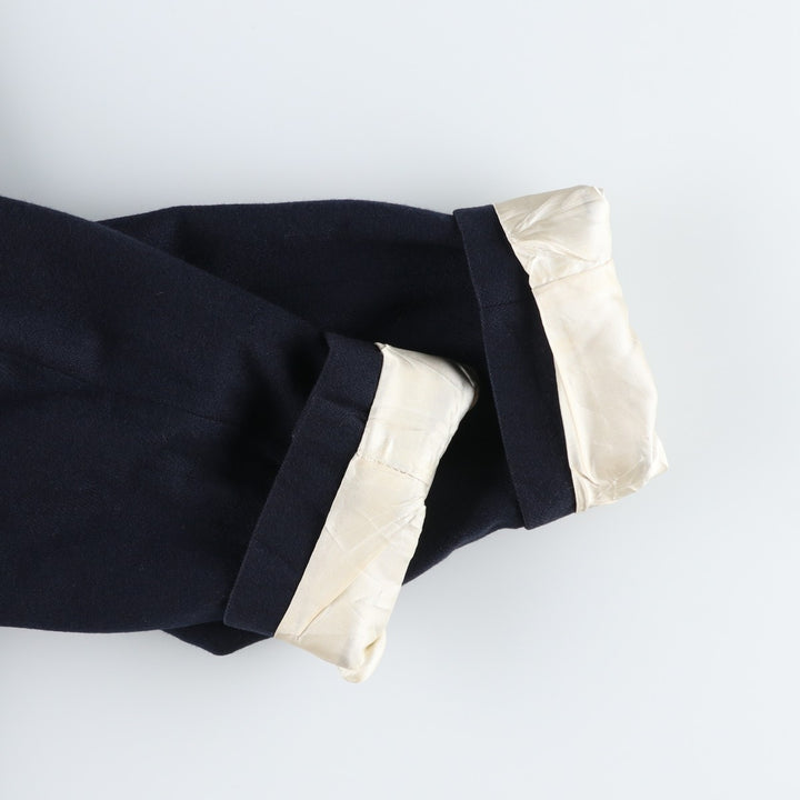 John Alexander Navy Blazer Tailored Jacket, Made in USA, Men's Size L (approx.) wool navy blue type Vintage Second Hand