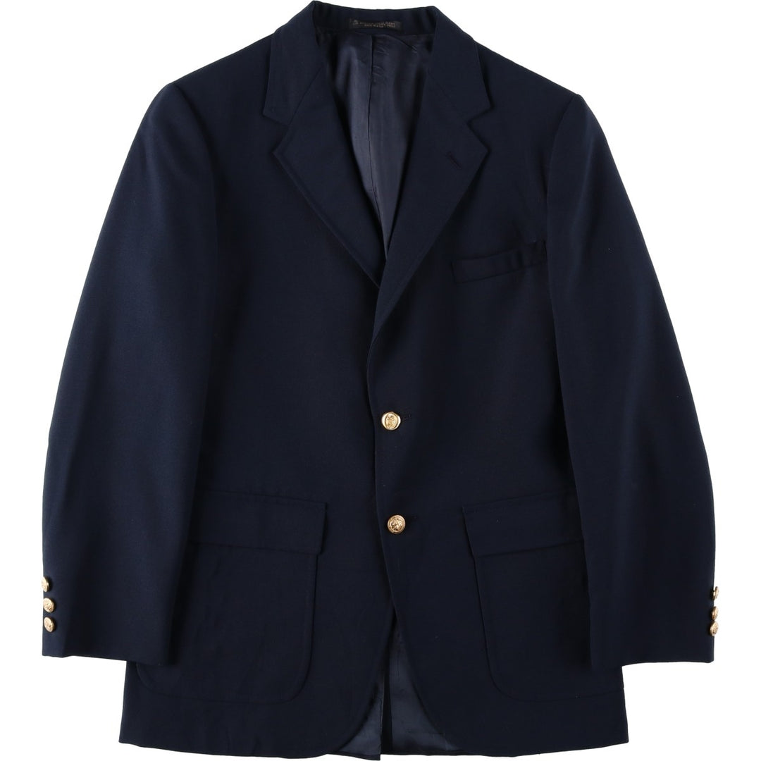 London Dock Navy Blazer Tailored Jacket, Made in USA, Women's Size M (approx.) unclear navy blue type Vintage Second Hand