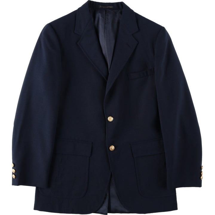 London Dock Navy Blazer Tailored Jacket, Made in USA, Women's Size M (approx.) unclear navy blue type Vintage Second Hand