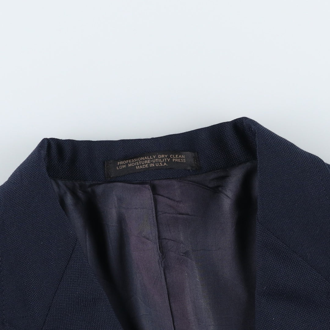 London Dock Navy Blazer Tailored Jacket, Made in USA, Women's Size M (approx.) unclear navy blue type Vintage Second Hand