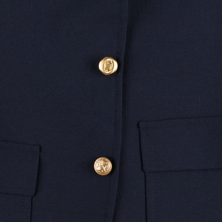 London Dock Navy Blazer Tailored Jacket, Made in USA, Women's Size M (approx.) unclear navy blue type Vintage Second Hand