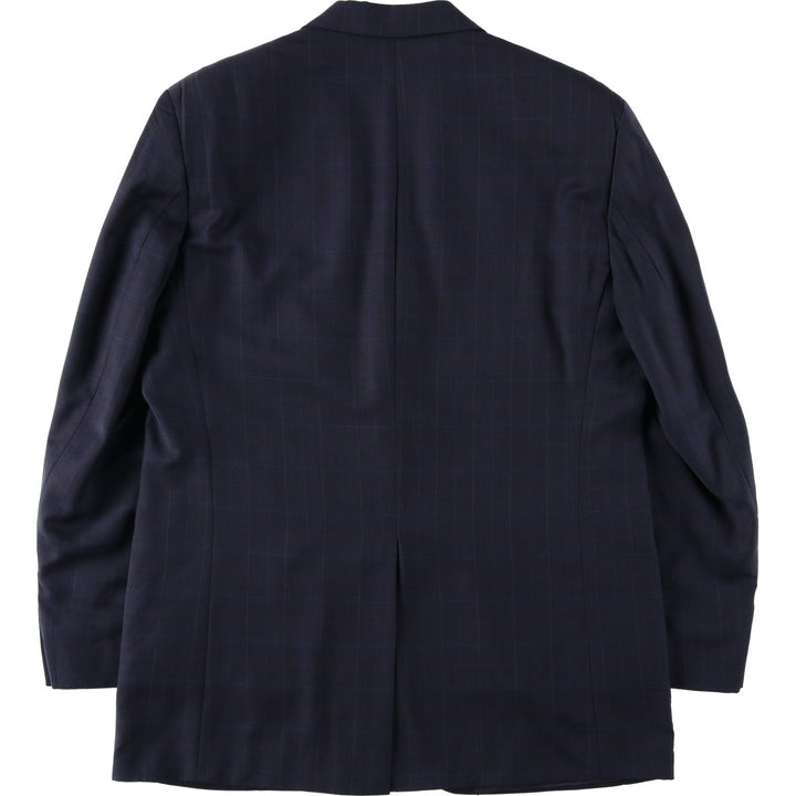 Ralph Lauren CHAPS Check Pattern Tailored Jacket, Men's Size L (approx.) unclear navy blue type Vintage Second Hand