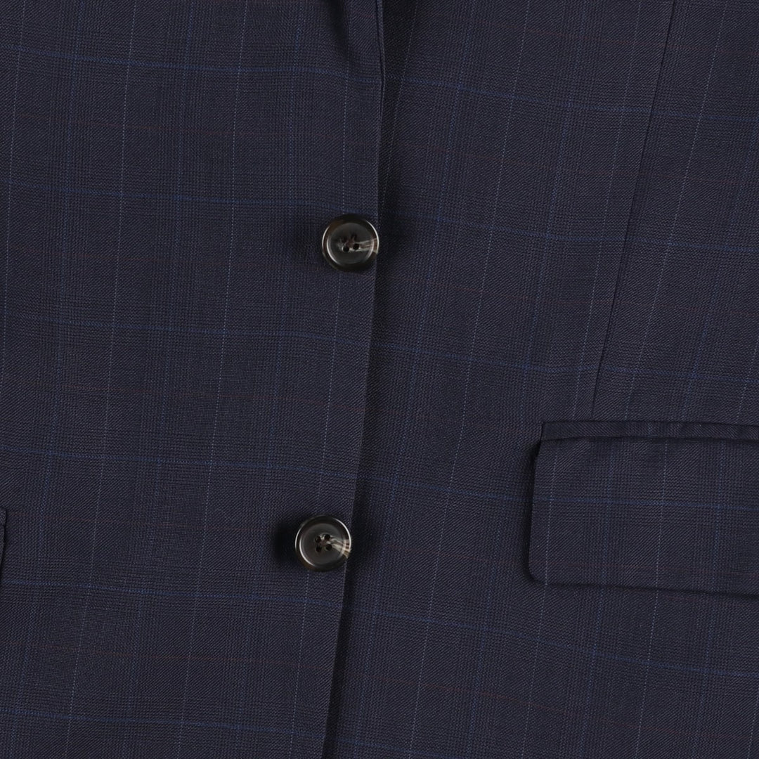 Ralph Lauren CHAPS Check Pattern Tailored Jacket, Men's Size L (approx.) unclear navy blue type Vintage Second Hand