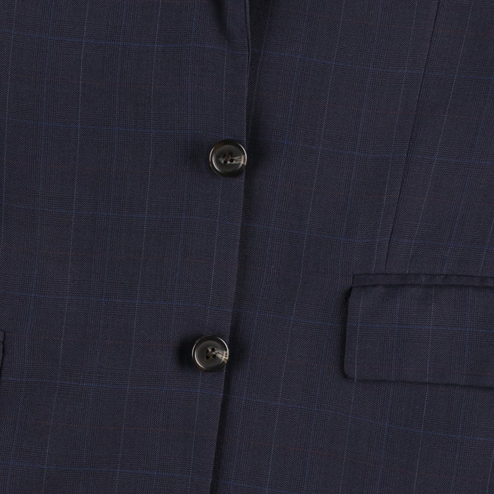 Ralph Lauren CHAPS Check Pattern Tailored Jacket, Men's Size L (approx.) unclear navy blue type Vintage Second Hand
