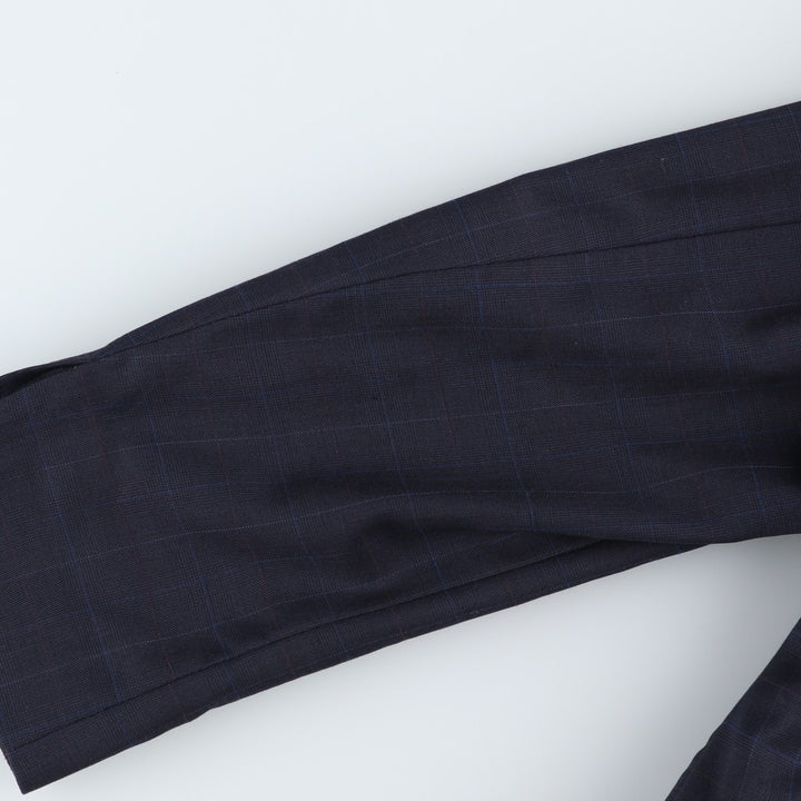 Ralph Lauren CHAPS Check Pattern Tailored Jacket, Men's Size L (approx.) unclear navy blue type Vintage Second Hand