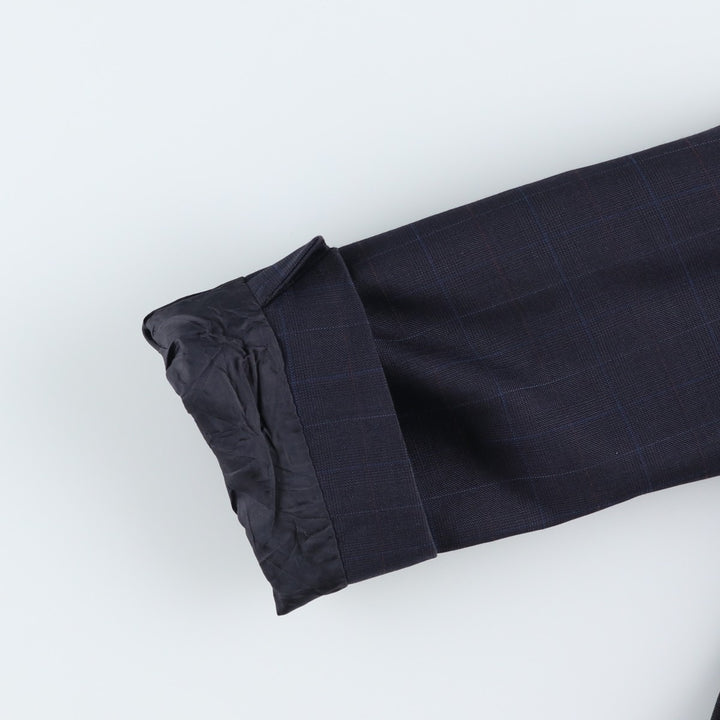 Ralph Lauren CHAPS Check Pattern Tailored Jacket, Men's Size L (approx.) unclear navy blue type Vintage Second Hand
