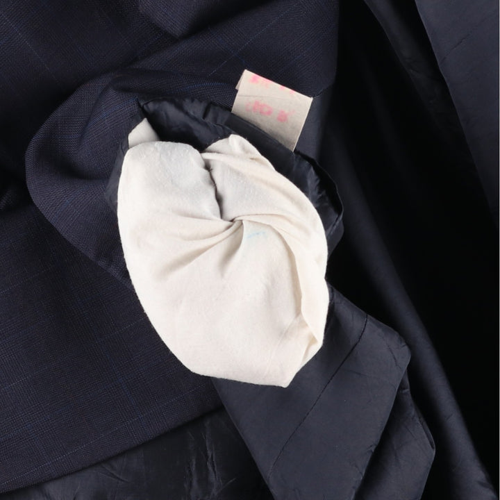 Ralph Lauren CHAPS Check Pattern Tailored Jacket, Men's Size L (approx.) unclear navy blue type Vintage Second Hand