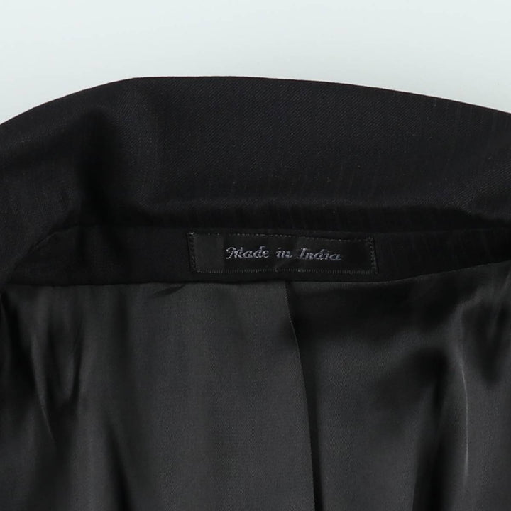 Calvin Klein extreme slim fit striped pattern peaked lapel wool tailored jacket, men's size M equivalent. wool black type Vintage Second Hand