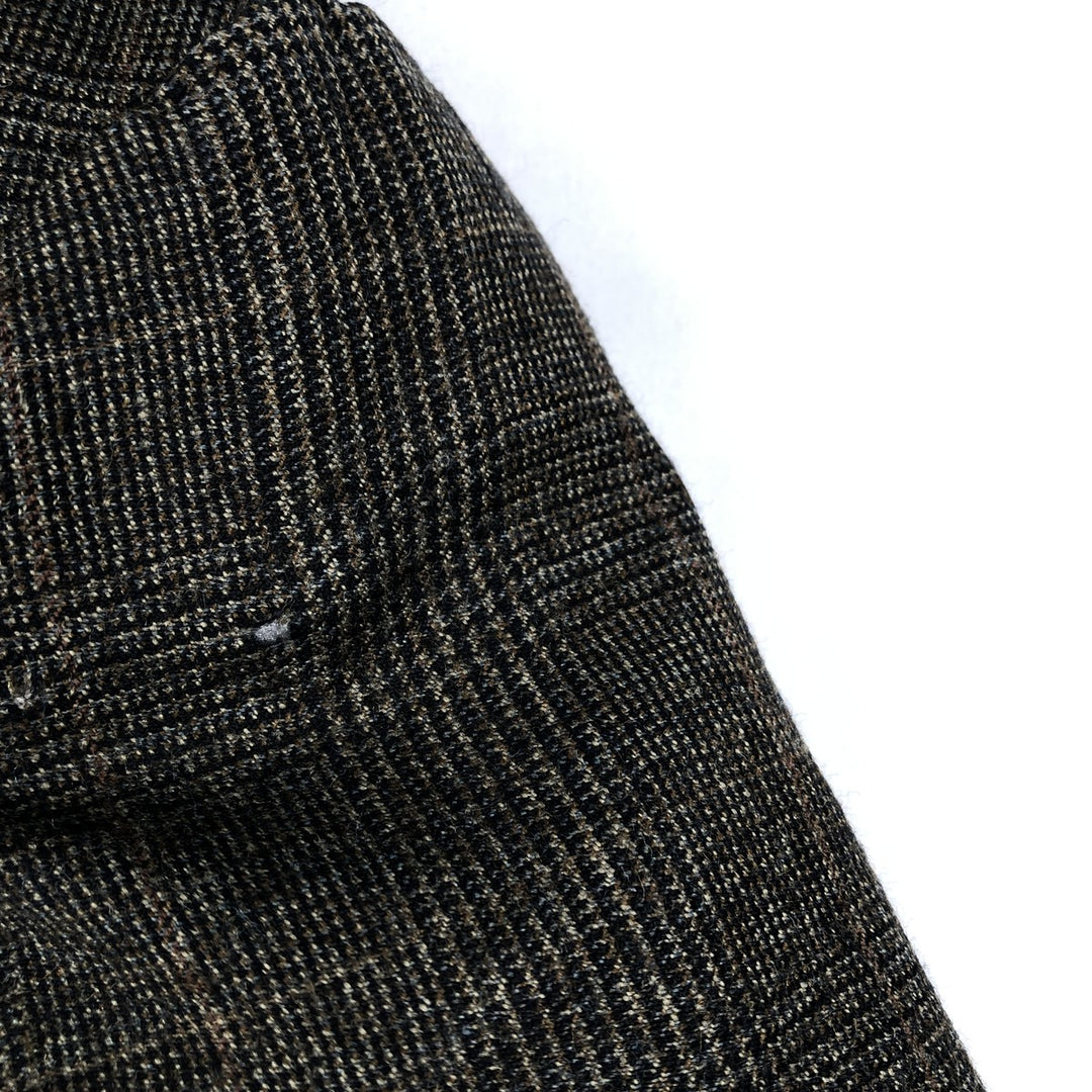 Ralph Lauren CHAPS Check Pattern Wool Tailored Jacket, Made in Canada, Men's Size L wool brown type Vintage Second Hand