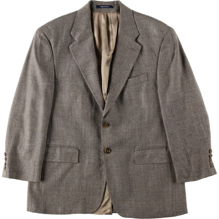 1990'S Ralph Lauren CHAPS herringbone tailored jacket, made in Canada, men's size L equivalent. unclear Beige type Vintage Second Hand