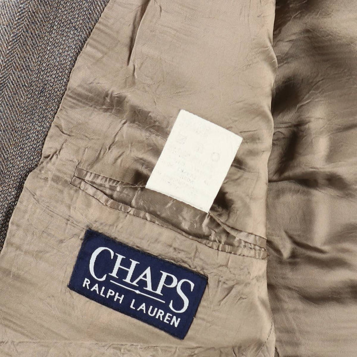1990'S Ralph Lauren CHAPS herringbone tailored jacket, made in Canada, men's size L equivalent. unclear Beige type Vintage Second Hand