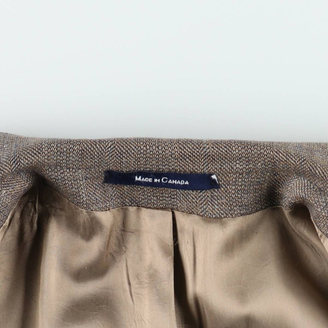 1990'S Ralph Lauren CHAPS herringbone tailored jacket, made in Canada, men's size L equivalent. unclear Beige type Vintage Second Hand