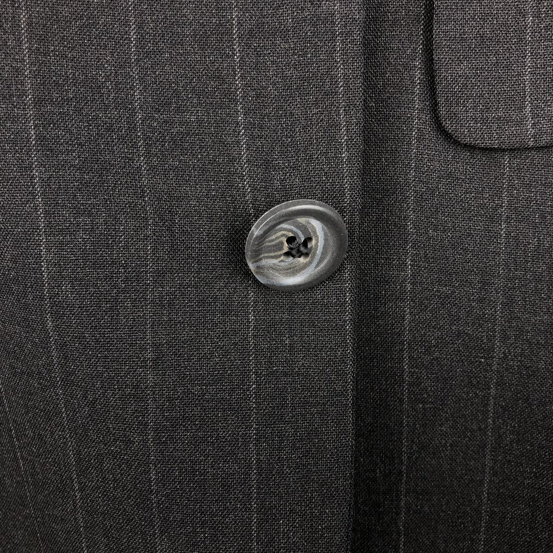 Nordstrom CLASSIC COLLECTION Stripe Pattern Tailored Jacket, Made in USA, Men's Size L (approx.) unclear gray type Vintage Second Hand