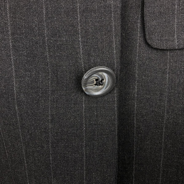 Nordstrom CLASSIC COLLECTION Stripe Pattern Tailored Jacket, Made in USA, Men's Size L (approx.) unclear gray type Vintage Second Hand