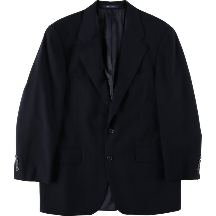 1990'S Ralph Lauren CHAPS wool tailored jacket, made in Canada, men's size M equivalent. wool navy blue type Vintage Second Hand