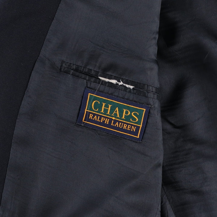 1990'S Ralph Lauren CHAPS wool tailored jacket, made in Canada, men's size M equivalent. wool navy blue type Vintage Second Hand